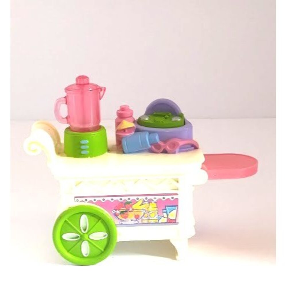 Fisher Price Loving Family Dollhouse Snack Cart Pool Hot Tub Blender sounds